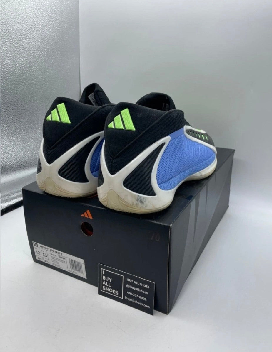 adidas AE 2 Blue Fusion 12 (Moderately Worn Pre-Owned)adidasBlue Fusion/Zero Metallic/Lime Burst - Image 5