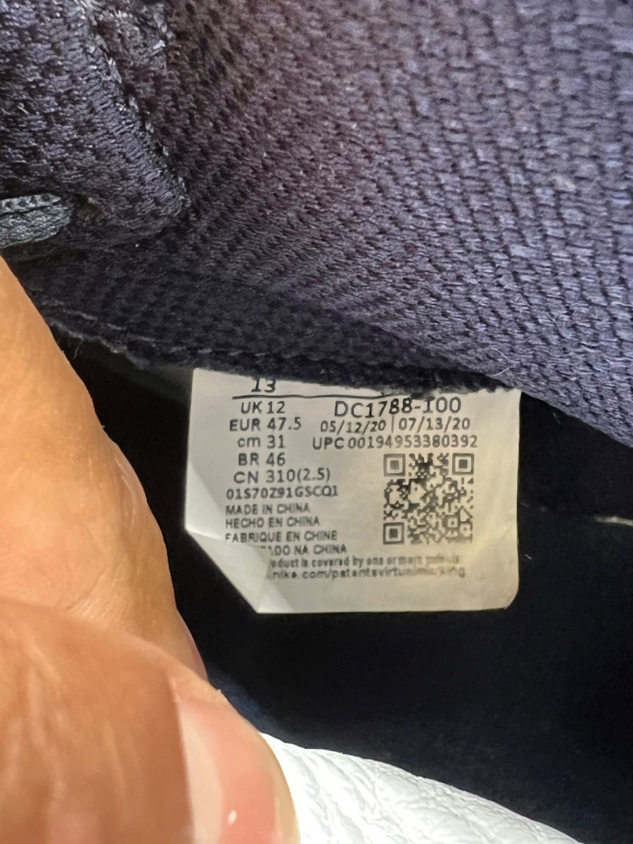 Jordan 1 Retro High CO.JP Midnight Navy (2020) 13 (Lightly Worn Pre-Owned) - Image 9