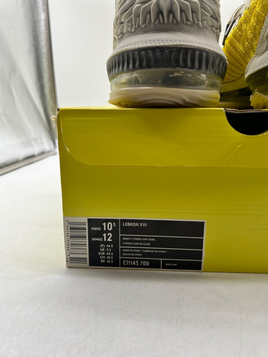 Nike LeBron 16 Harlem Fashion Row Harlem Stage 10.5 (Lightly Worn Pre-Owned)NikeBright Citron/Summit White - Image 4