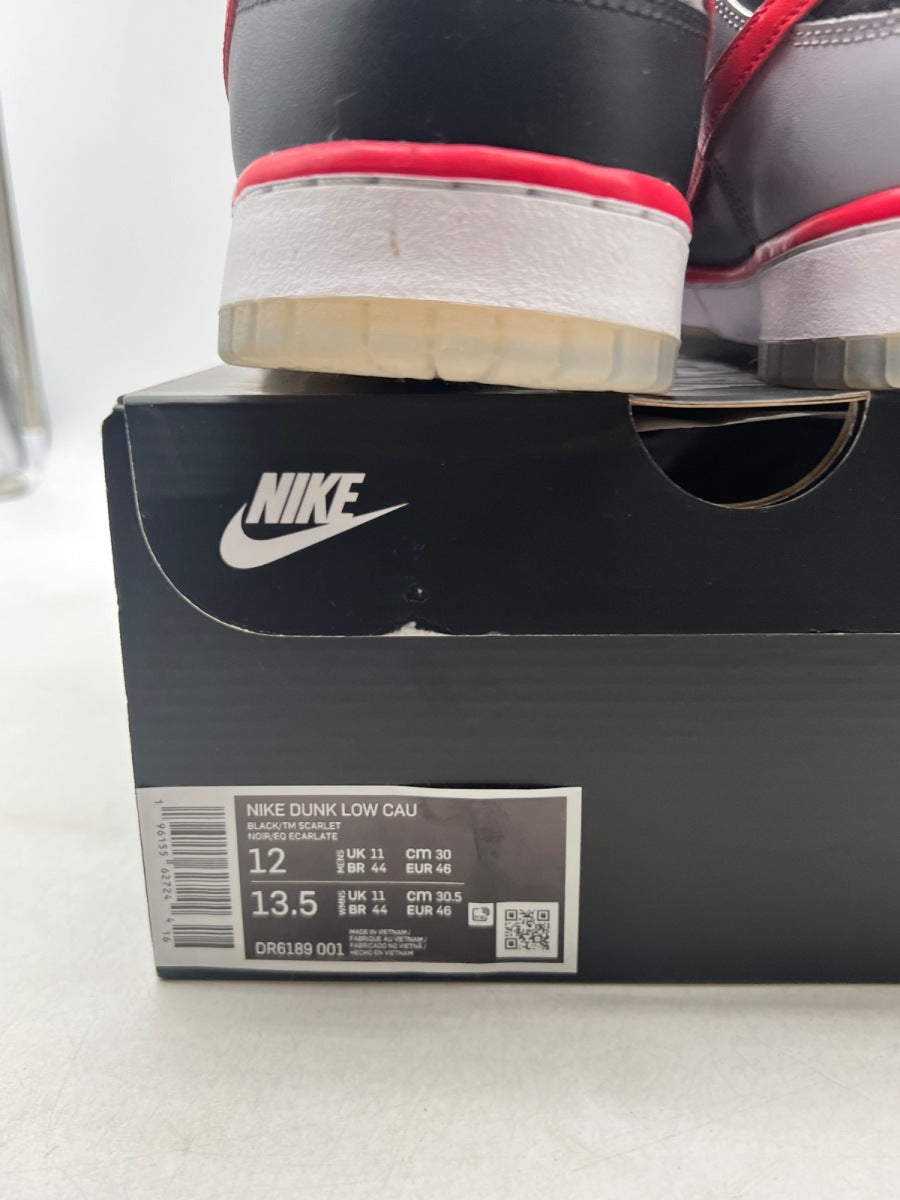 Nike Dunk Low Clark Atlanta University 12 (Lightly Worn Pre-Owned)NikeBlack/Classic Charcoal/White-Team Scarlet - Image 4