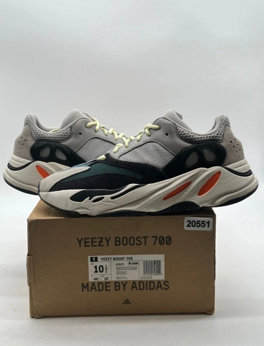 adidas Yeezy Boost 700 Wave Runner 10.5 (Lightly Worn Pre-Owned)adidasSolid Grey/Chalk White/Core Black - Image 1