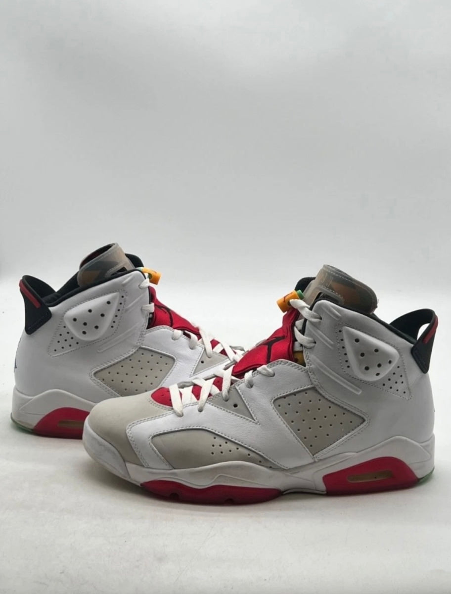 Jordan 6 Retro Hare 12 (Moderately Worn Pre-Owned)JordanNeutral Grey/White-True Red-Black - Image 1