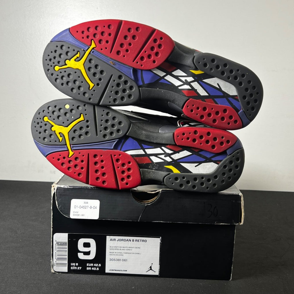 Jordan 8 Retro Playoffs (2013) 9 (Heavily Worn Pre-Owned)JordanBlack/True Red-White - Image 6