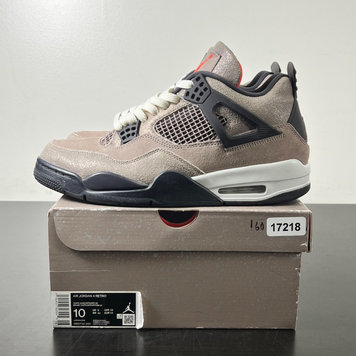 Jordan 4 Retro Taupe Haze 10 (Lightly Worn Pre-Owned)JordanTaupe Haze/Oil Grey-Off White-Infrared 23 - Image 3
