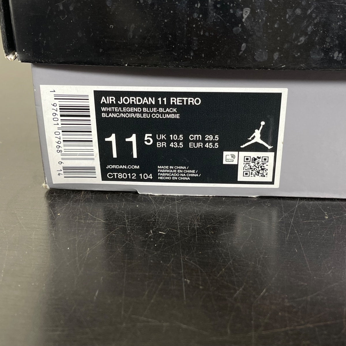 Jordan 11 Retro Legend Blue (2024) 11.5 (Moderately Worn Pre-Owned)JordanWhite/Legend Blue/Black - Image 7