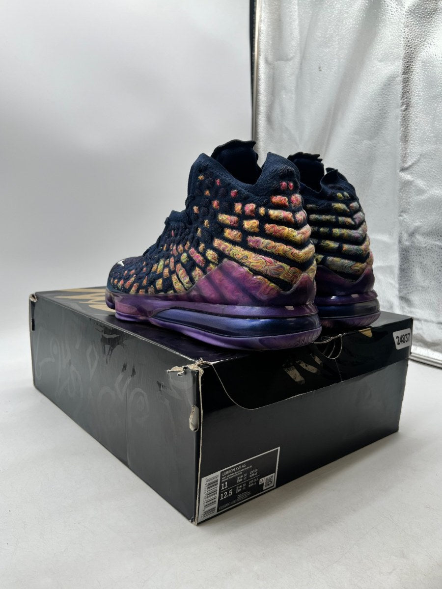 Nike LeBron 17 Monstars 11 (Lightly Worn Pre-Owned)NikeNavy Heather/Multi-Color-Black - Image 4