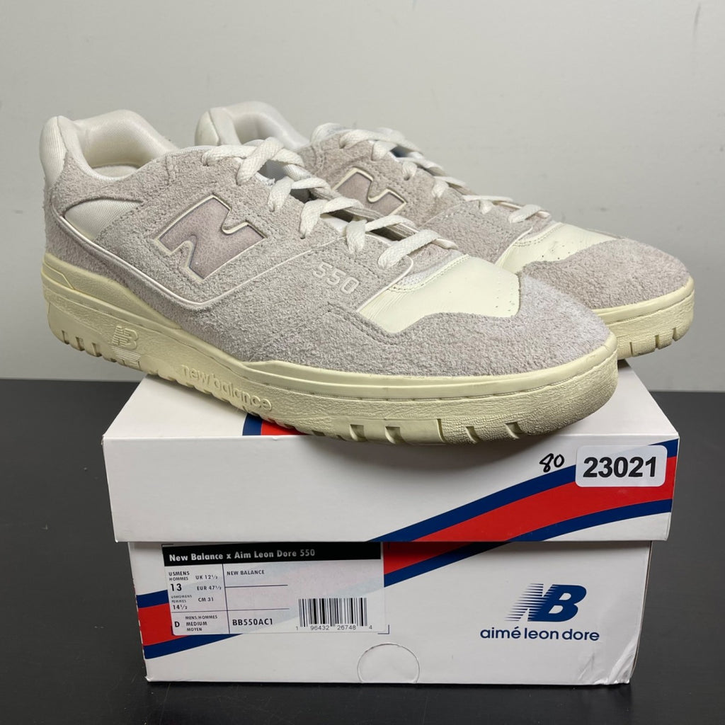 New Balance 550 Aime Leon Dore Grey Suede 13 (Moderately Worn Pre-Owned)New BalanceGrey/White/Blue - Image 1