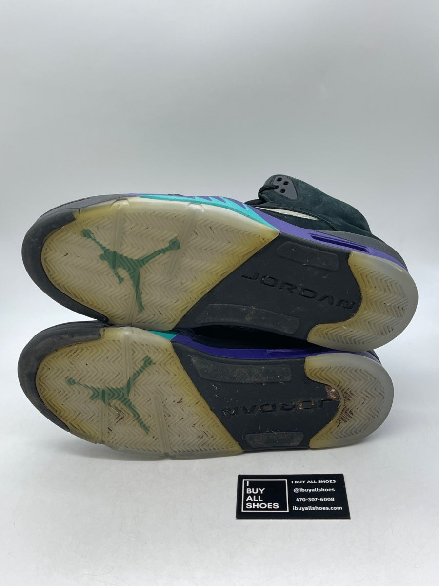Jordan 5 Retro Black Grape (2013) 13 (Heavily Worn Pre-Owned) - Image 7