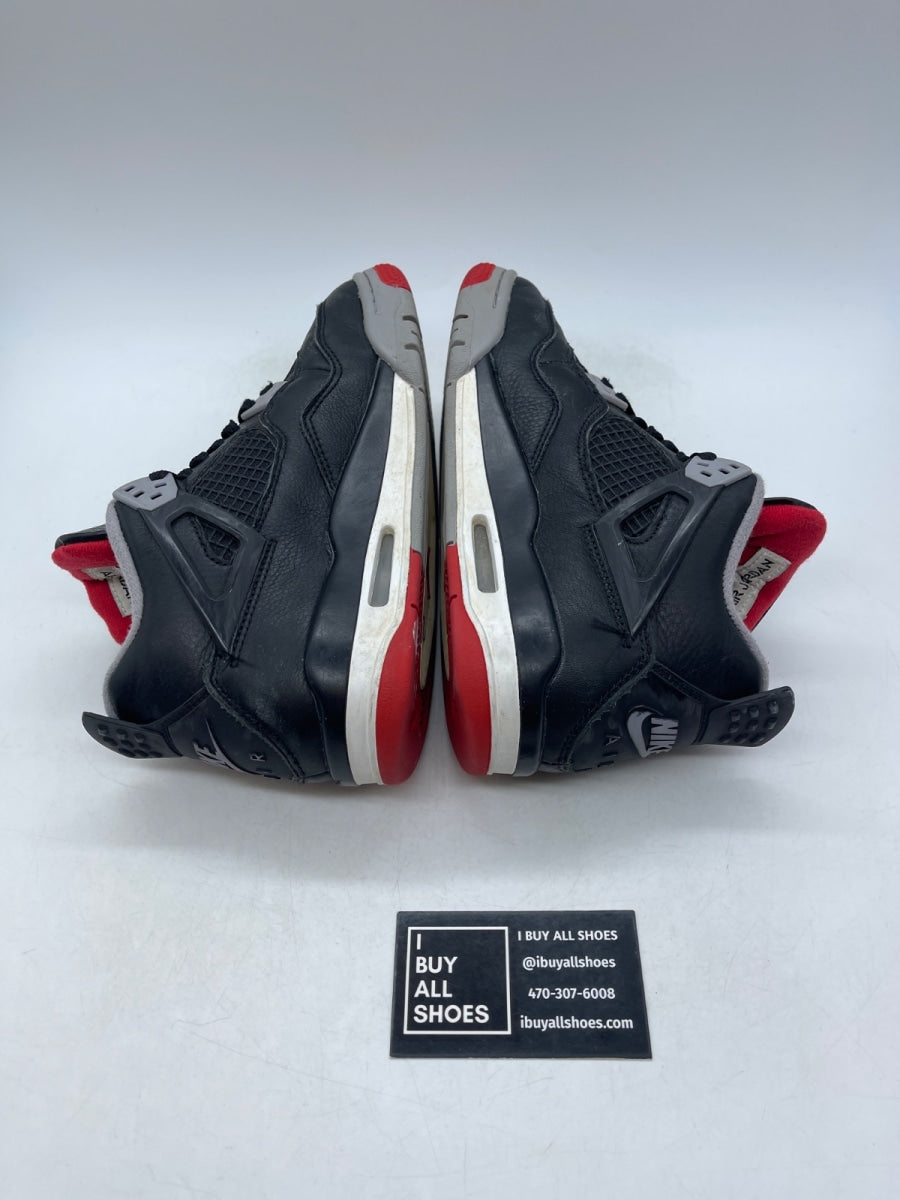 Jordan 4 Retro Bred Reimagined (GS) 5.5Y (Heavily Worn Pre-Owned) - Image 6