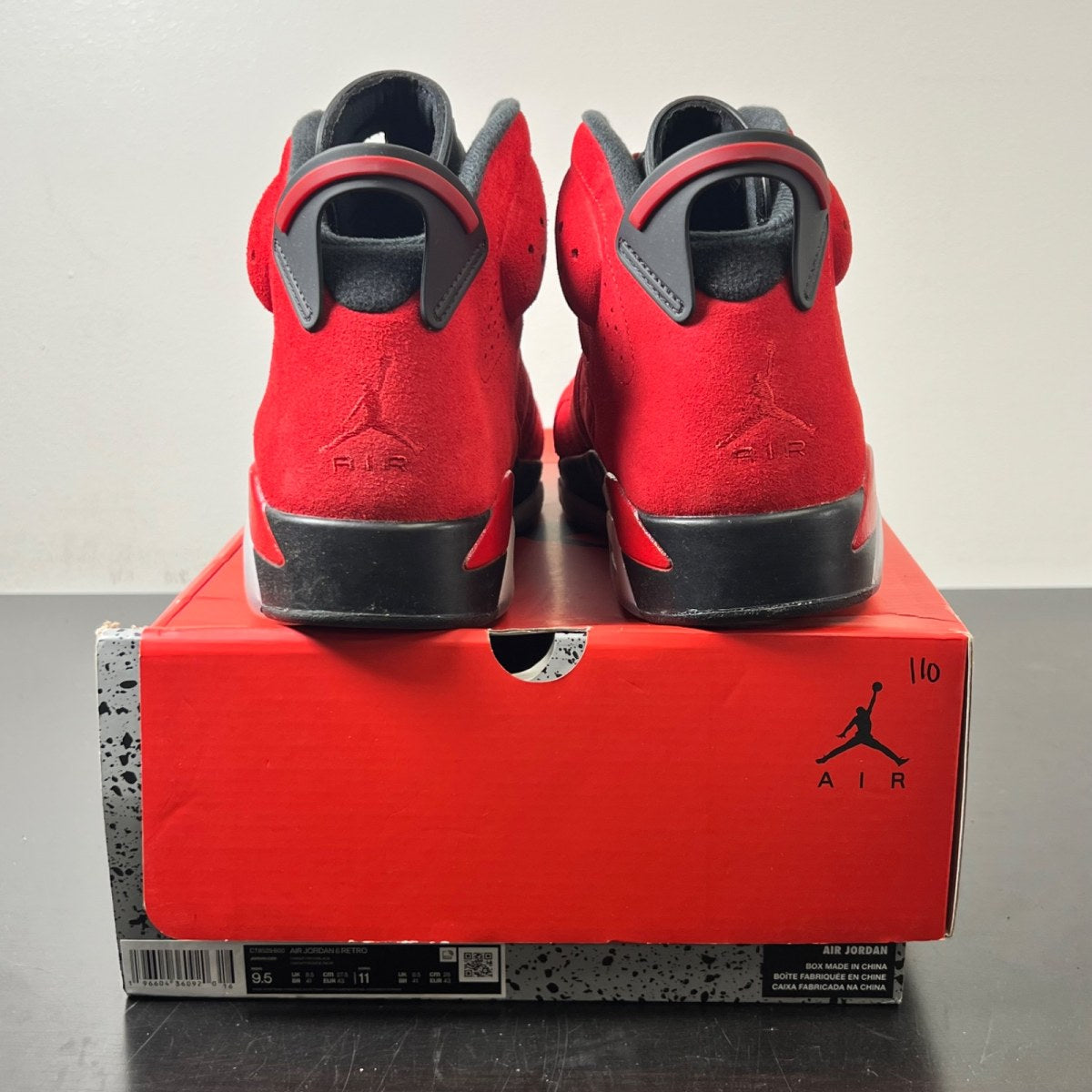 Jordan 6 Retro Toro Bravo 9.5 (Lightly Worn Pre-Owned)JordanVarsity Red/Black - Image 4