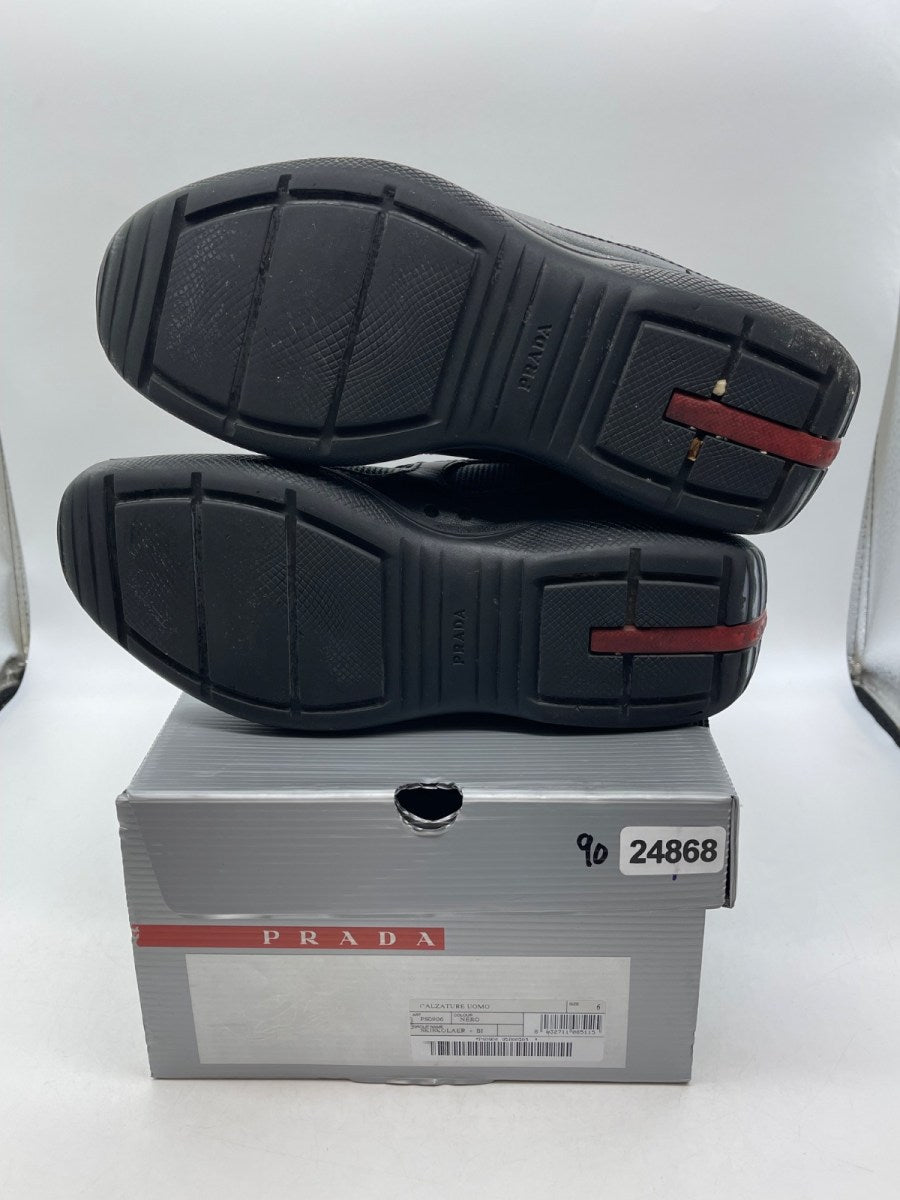 Prada America's Cup Black Nappa Leather 6 (Moderately Worn Pre-Owned)PradaBlack - Image 7