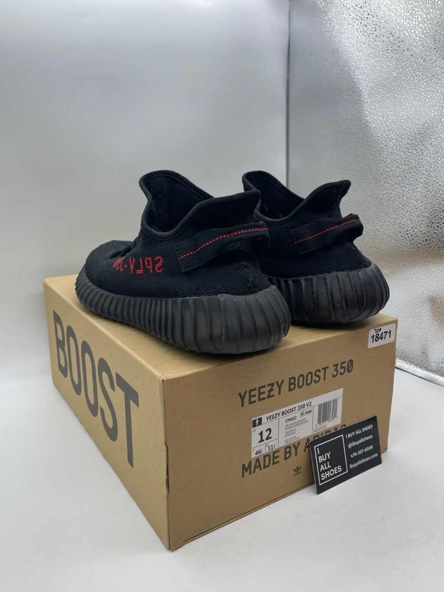 adidas Yeezy Boost 350 V2 Black Red 12 (Moderately Worn Pre-Owned) - Image 4