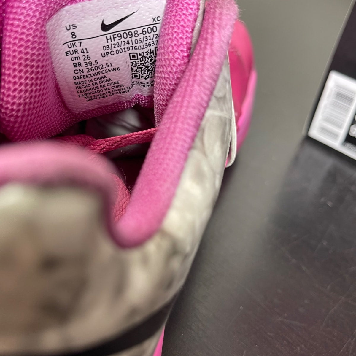 Nike KD 4 Aunt Pearl (2024) 8 (Moderately Worn Pre-Owned)NikePinkfire 2/Black/Metallic Silver - Image 6