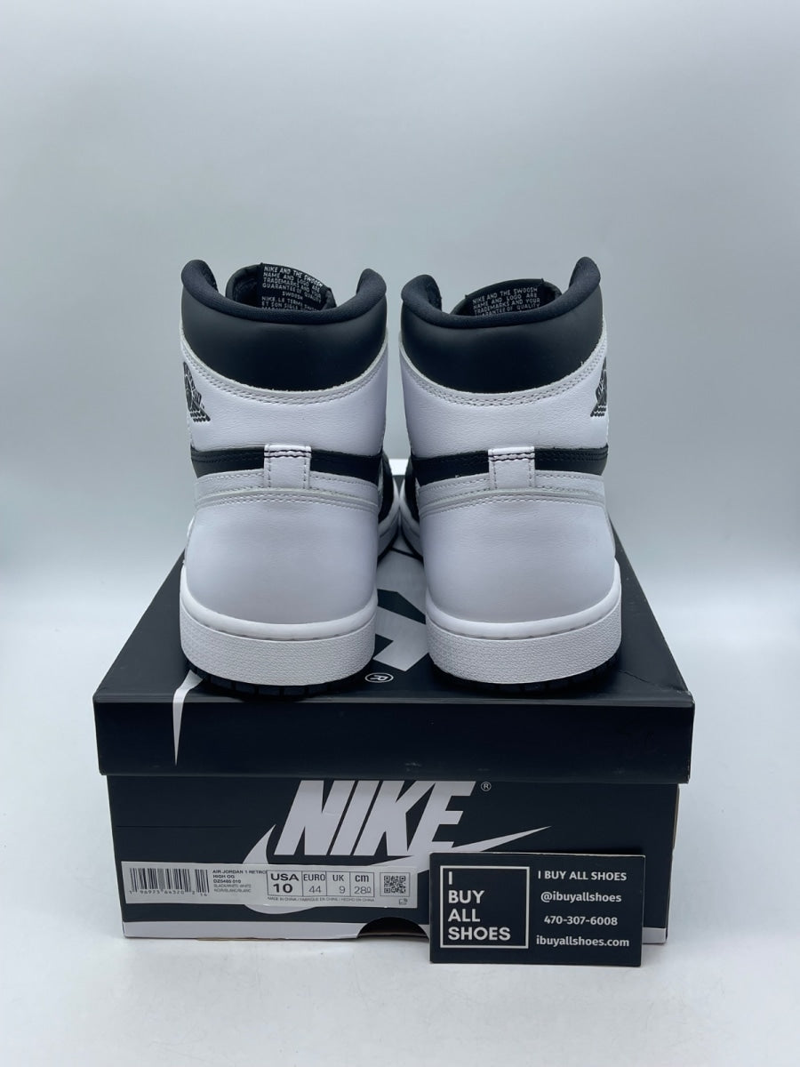 Jordan 1 Retro High OG Black White 10 (Moderately Worn Pre-Owned) - Image 3