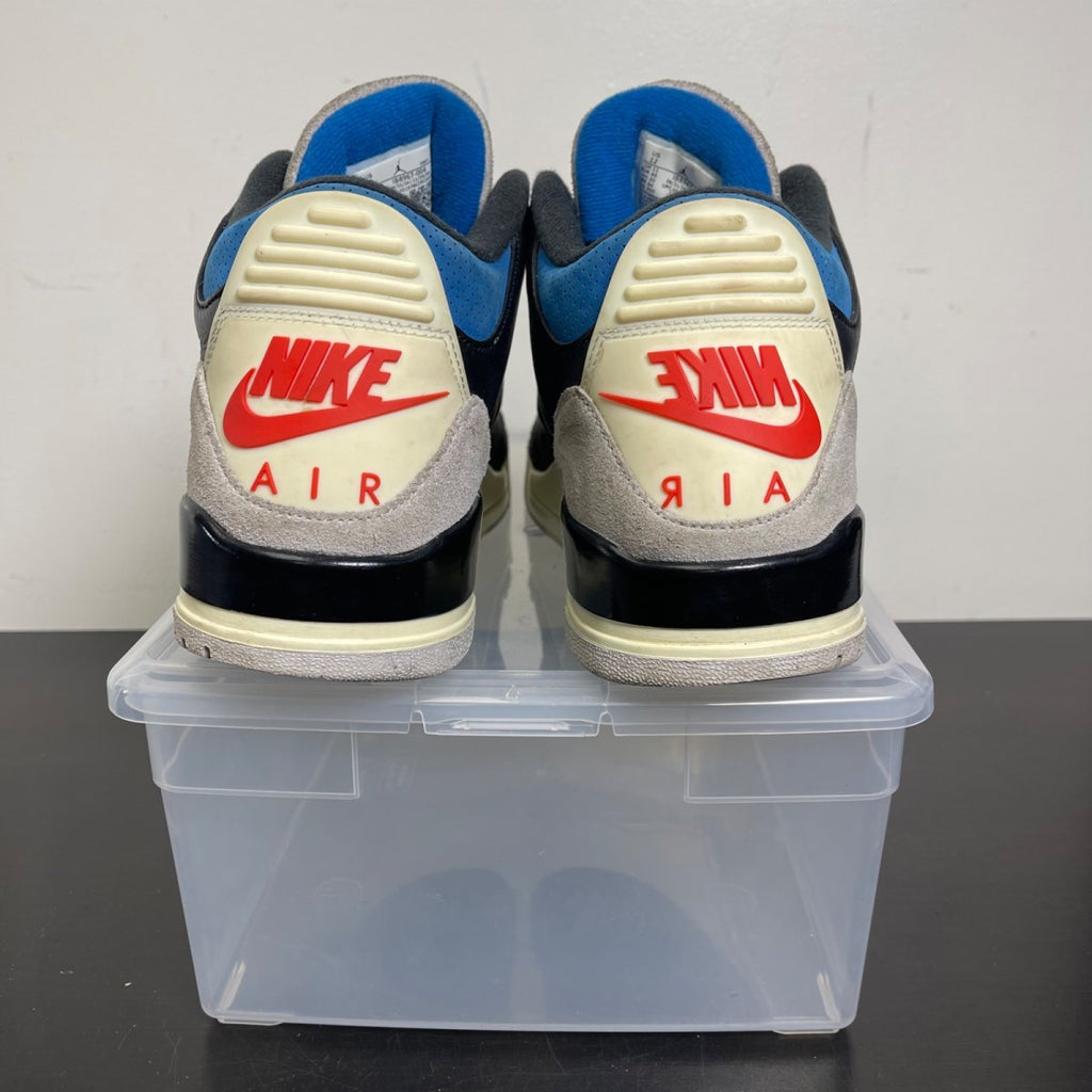 Jordan 3 Retro OG Rare Air 12 (Moderately Worn Pre-Owned)JordanBlack/Chile Red/Neutral Grey/Military Blue/Coconut Milk - Image 4