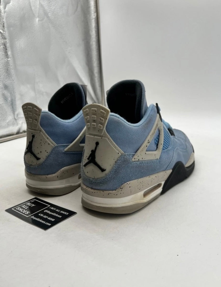 Jordan 4 Retro University Blue 10 (Heavily Worn Pre-Owned)JordanUniversity Blue/Tech Grey-White-Black - Image 5