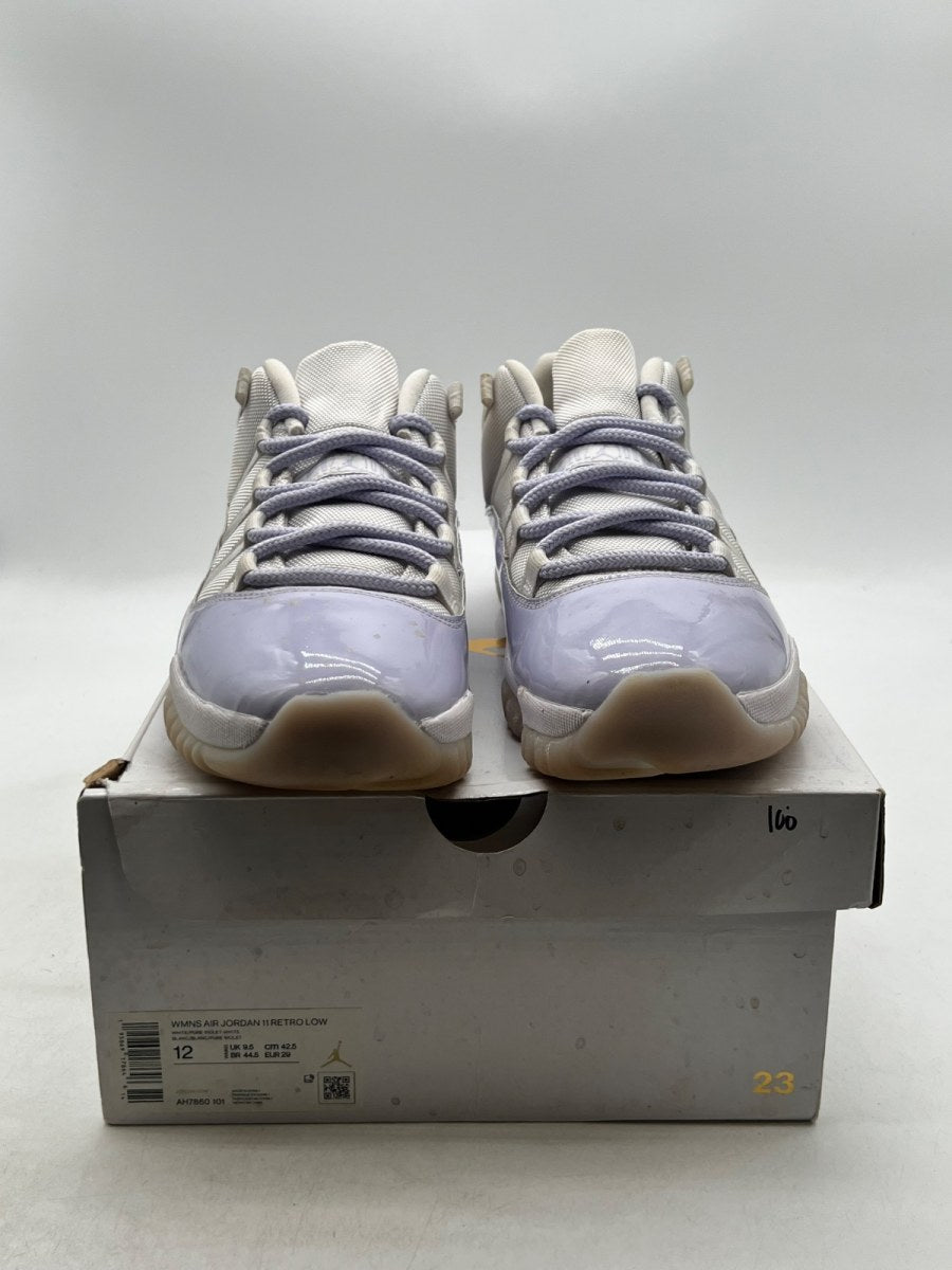 Jordan 11 Retro Low Pure Violet (Women's) 12W (Moderately Worn Pre-Owned)JordanWhite/Pure Violet-White - Image 2