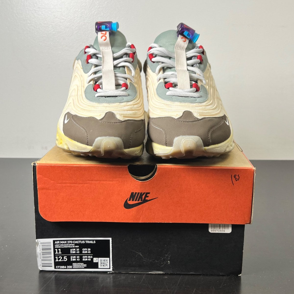 Nike Air Max 270 React ENG Travis Scott Cactus Trails 11 (Lightly Worn Pre-Owned)NikeLight Cream/Dark Hazel-Mica Green-Starfish - Image 2