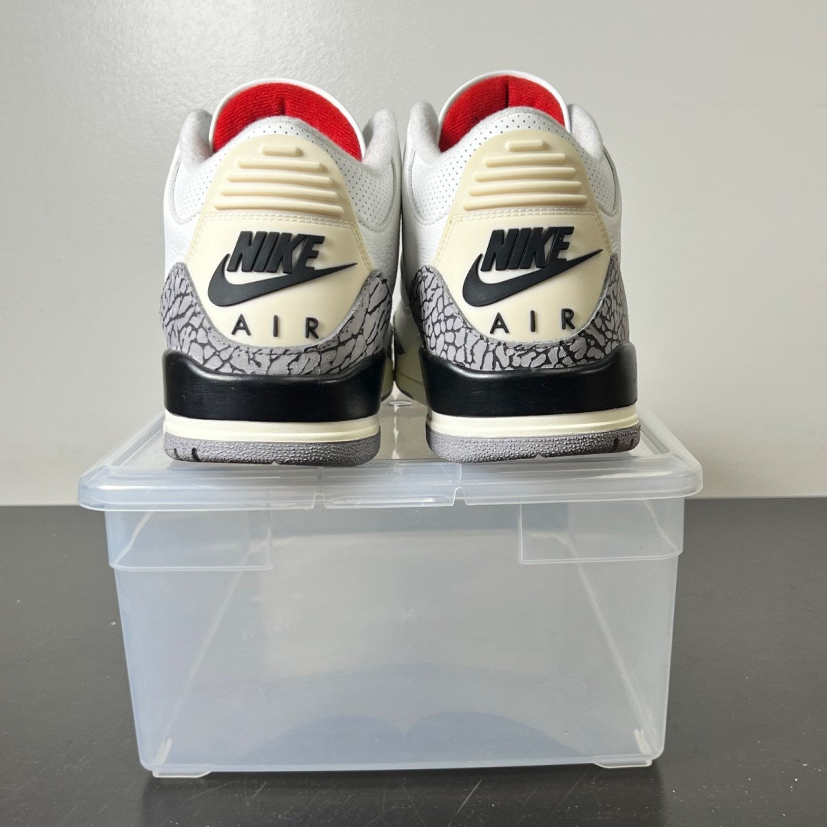 Jordan 3 Retro White Cement Reimagined 11 (Lightly Worn Pre-Owned)JordanSummit White/Fire Red/Black/Cement Grey - Image 4