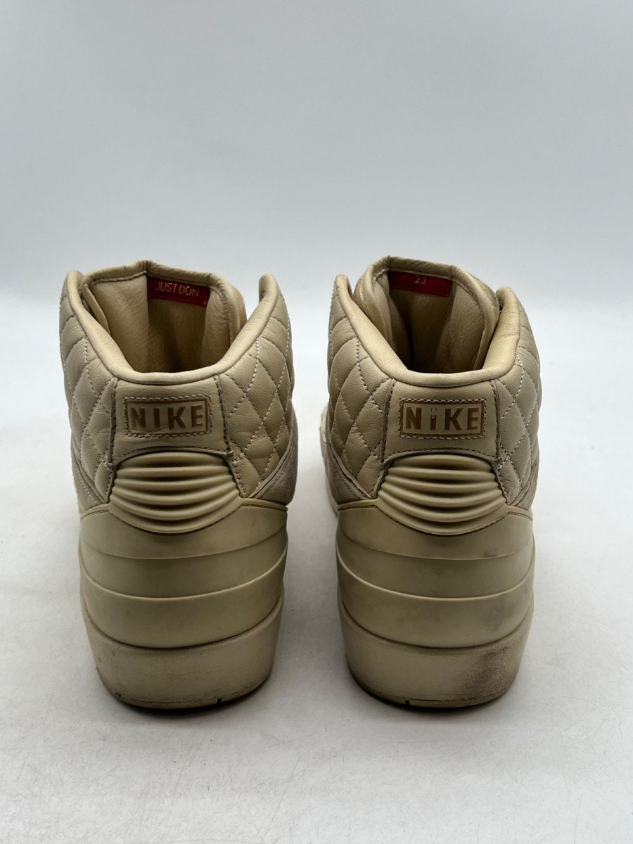 Jordan 2 Retro Just Don Beach 12 (Moderately Worn Pre-Owned)JordanBeach/Metallic Gold-University Red - Image 5