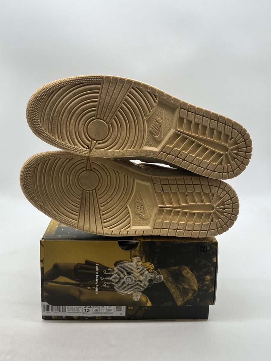 Jordan 1 Retro High OG SP Union LA Bephies Beauty Supply Summer of ‘96 12 (Lightly Worn Pre-Owned)JordanSail/Wolf Grey-Muslin-Pale Vanilla-Kinetic Green-University Gold - Image 8
