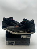 Jordan 3 Retro Fear Pack (2023) 10 (Moderately Worn Pre-Owned)JordanNight Stadium/Total Orange-Black-Flat Pewter-Neutral Grey - Image 1