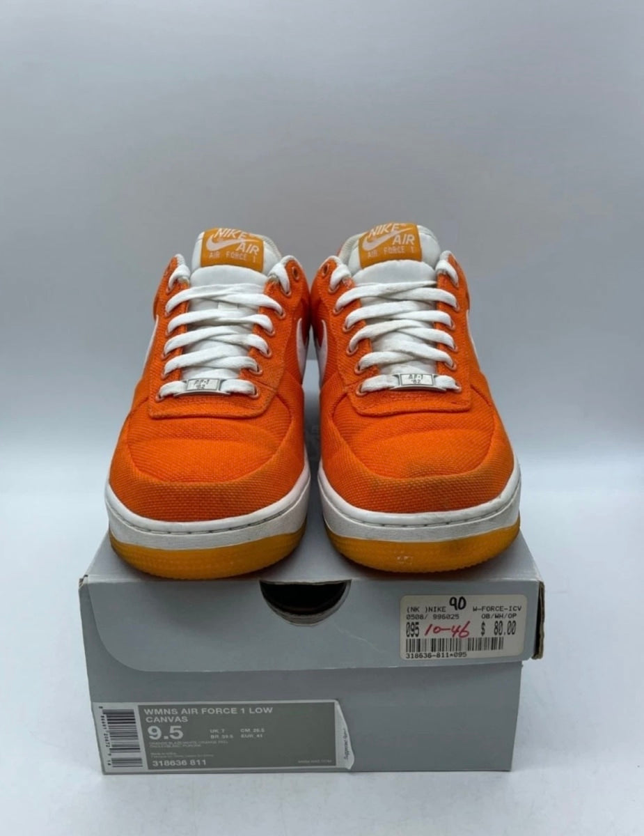 Nike Air Force 1 Low Orange Peel (GS) 9.5Y (Heavily Worn Pre-Owned)NikeOrange Blaze/White-Orange Peel - Image 2