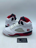 Jordan 5 Retro Fire Red Black Tongue (2025) 11 (Heavily Worn Pre-Owned) - Image 1