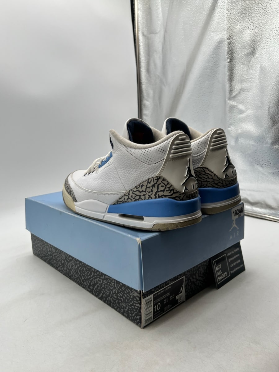 Jordan 3 Retro UNC (2020) 10 (Moderately Worn Pre-Owned) - Image 4