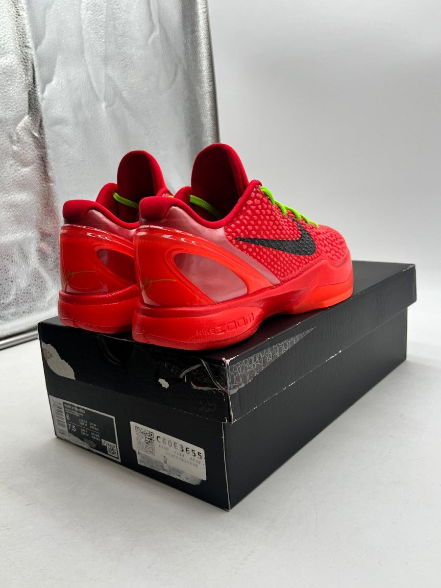 Nike Kobe 6 Protro Reverse Grinch 6 (Lightly Worn Pre-Owned)NikeBright Crimson/Black/Electric Green - Image 4