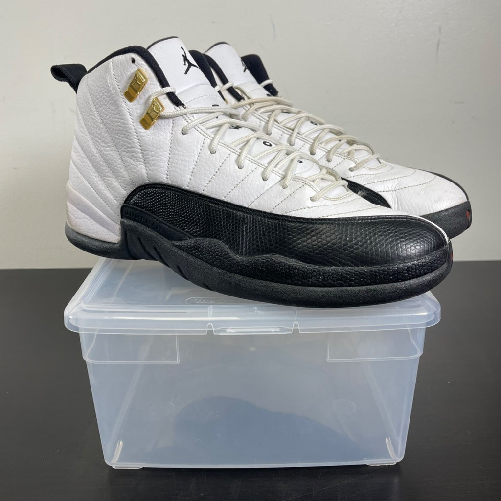 Jordan 12 Retro Taxi (2013) 12 (Moderately Worn Pre-Owned)JordanWhite/Black-Taxi - Image 1