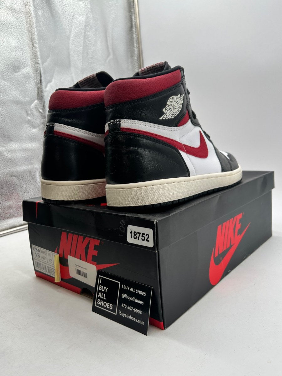 Jordan 1 Retro High Black Gym Red 13 (Lightly Worn Pre-Owned) - Image 5