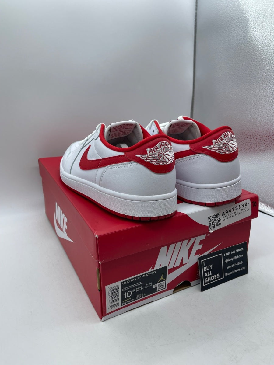 Jordan 1 Retro Low OG University Red 10.5 (Moderately Worn Pre-Owned) - Image 4