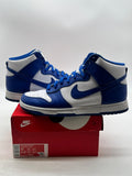 Nike Dunk High Game Royal 10 (Moderately Worn Pre-Owned)NikeWhite/Game Royal-Total Orange - Image 1