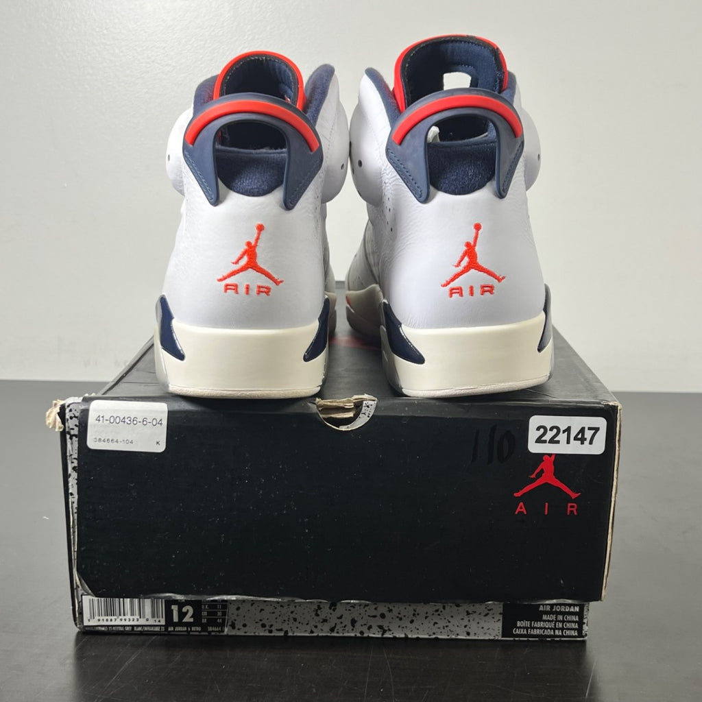 Jordan 6 Retro Tinker 12 (Lightly Worn Pre-Owned)JordanWhite/Infrared 23-Neutral Grey-Obsidian - Image 4