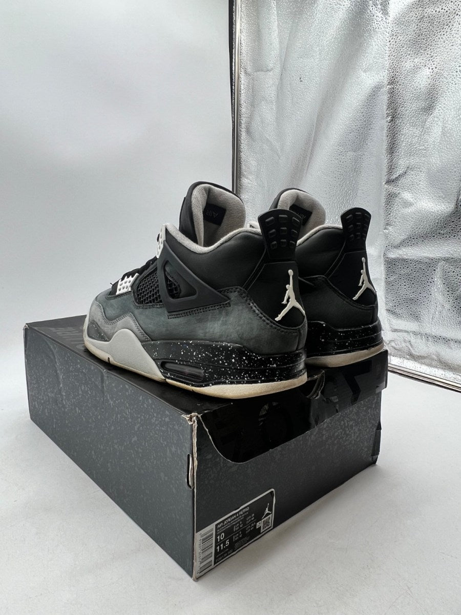 Jordan 4 Retro Fear (2024) 10 (Heavily Worn Pre-Owned)JordanBlack/White/Anthracite/Black/Pure Platinum - Image 6