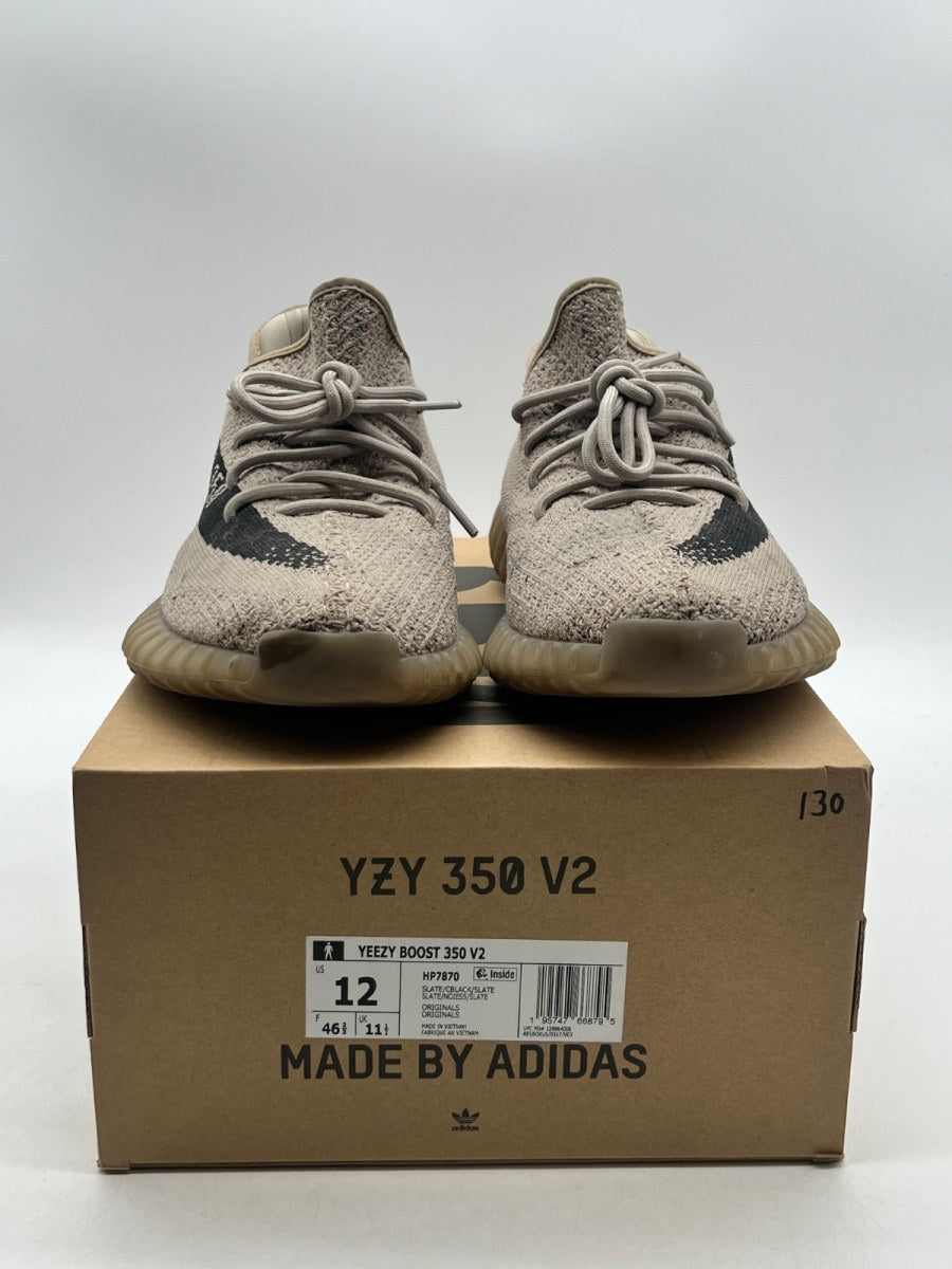 adidas Yeezy Boost 350 V2 Slate 12 (Moderately Worn Pre-Owned)adidasSlate/Core Black/Slate - Image 2