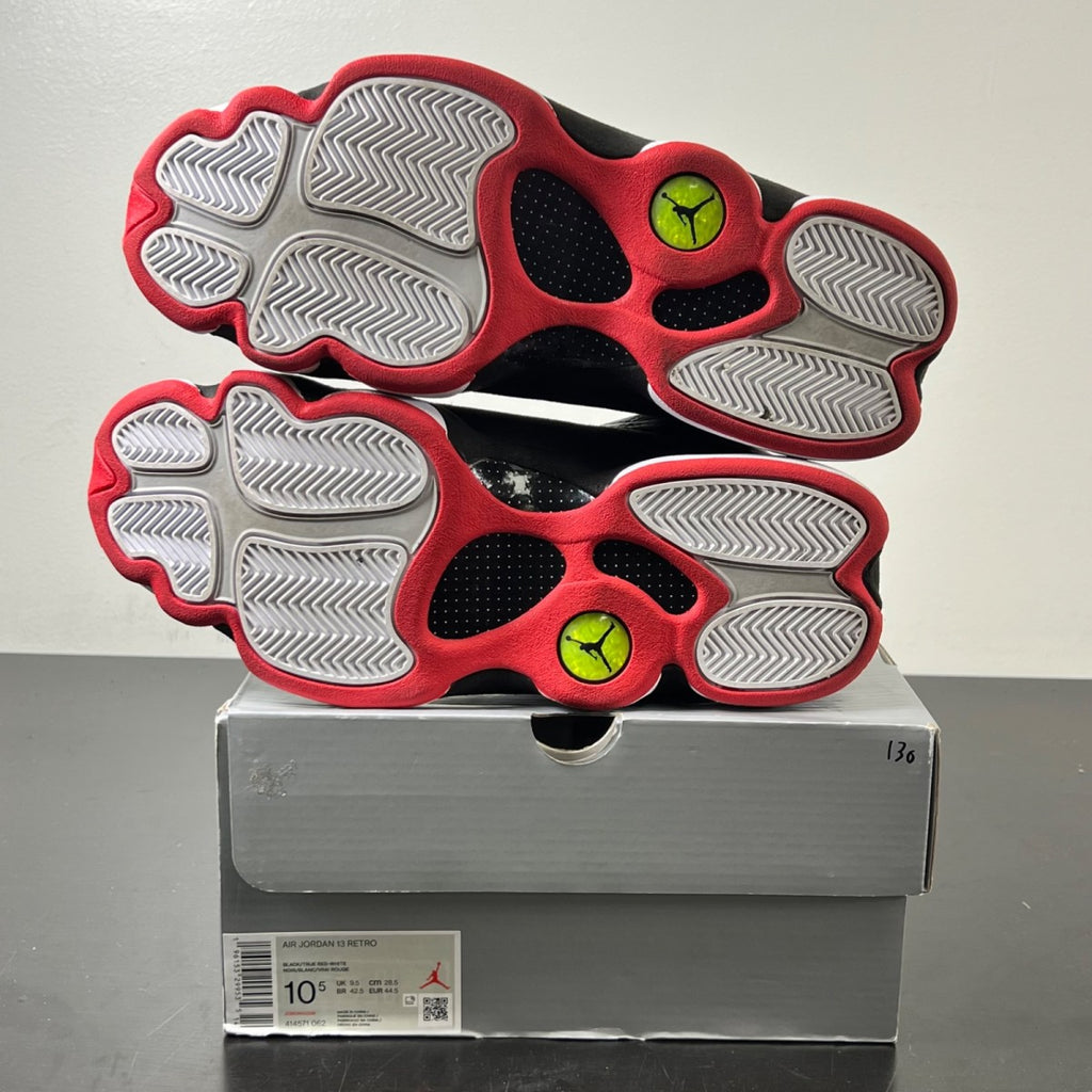 Jordan 13 Retro Playoffs (2023) 10.5 (Lightly Worn Pre-Owned)JordanBlack/Varsity Red-White-Vibrant Yellow - Image 6