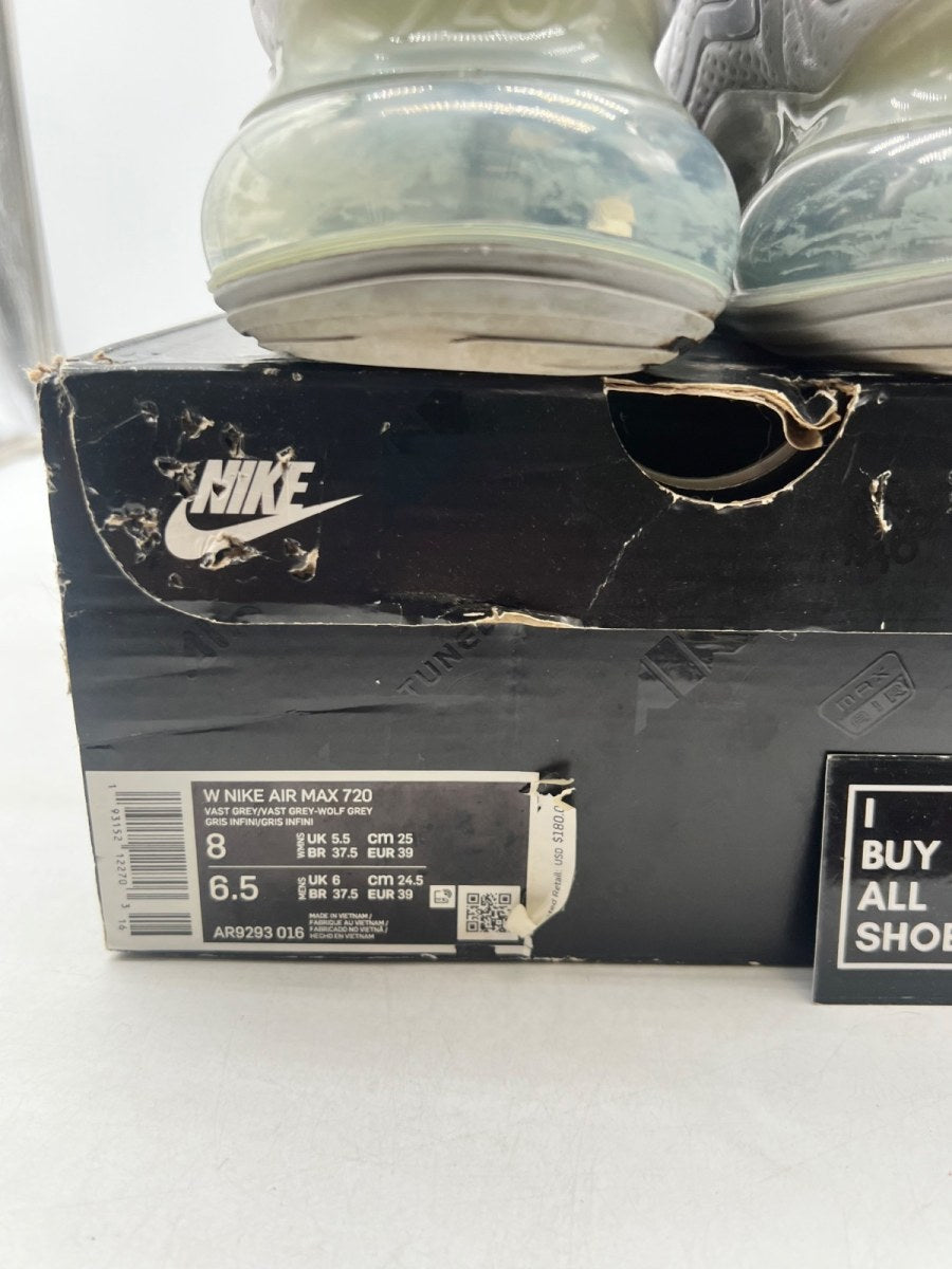 Nike Air Max 720 Grey Mesh (Women's) 8W (Heavily Worn Pre-Owned) - Image 4