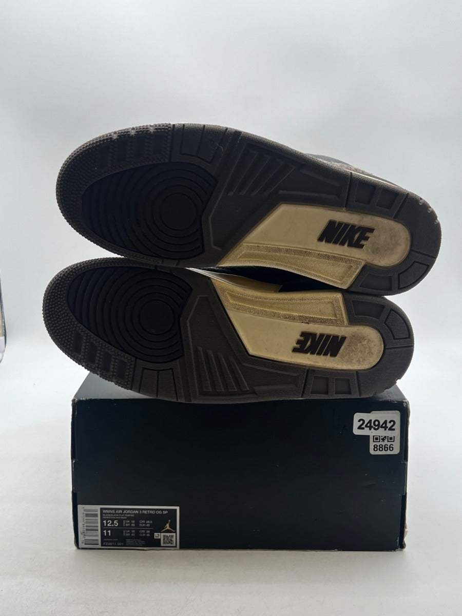 Jordan 3 Retro OG SP A Ma Maniére While You Were Sleeping (Women's) 12.5W (Lightly Worn Pre-Owned)JordanBlack/Black/Flat Pewter/Violet Ore - Image 8