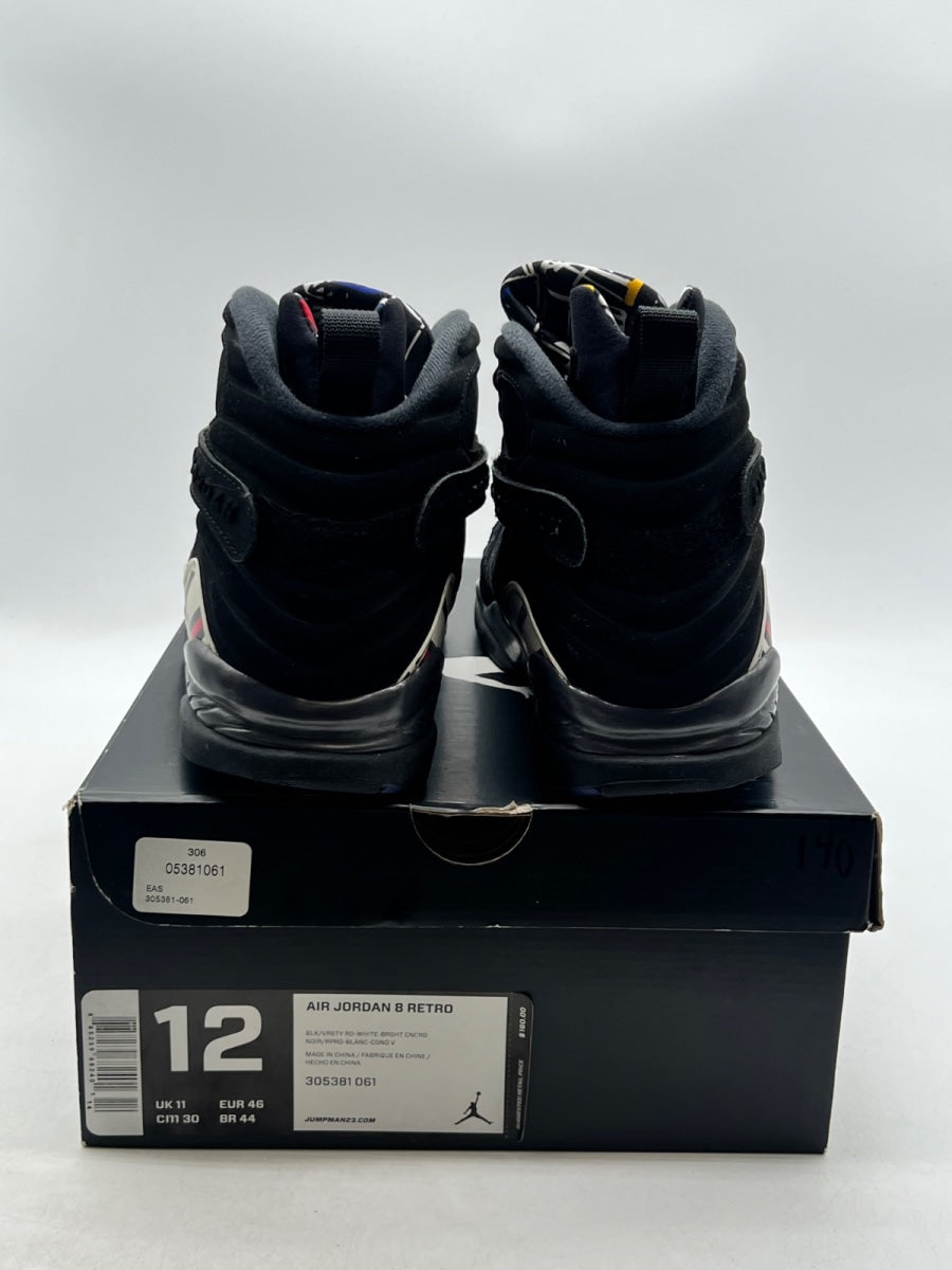 Jordan 8 Retro Playoffs (2013) 12 (Moderately Worn Pre-Owned)JordanBlack/True Red-White - Image 3