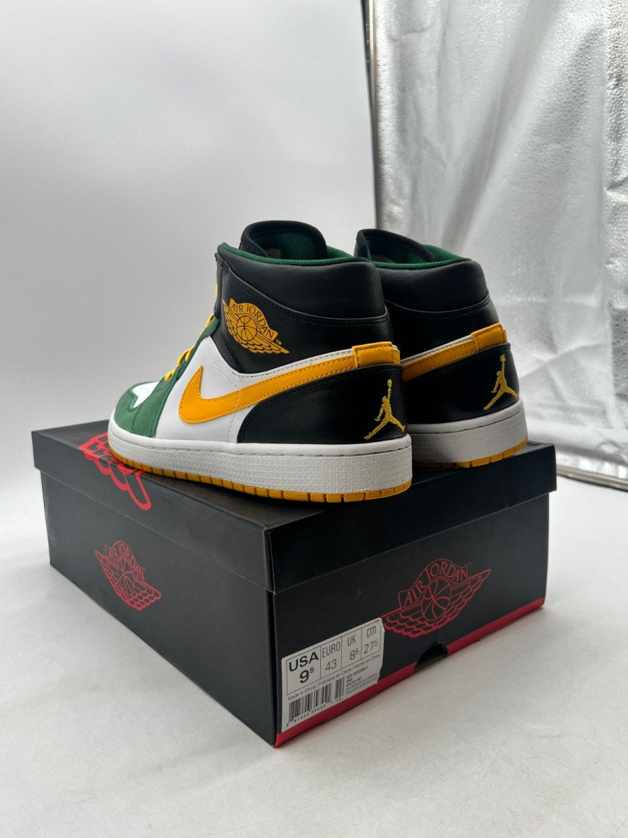 Jordan 1 Mid Retro Sonics 9.5 (Moderately Worn Pre-Owned) - Image 4