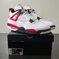 Jordan 4 Retro Red Cement 12 (Lightly Worn Pre-Owned)JordanWhite/Fire Red/Black/Neutral Grey - Image 1