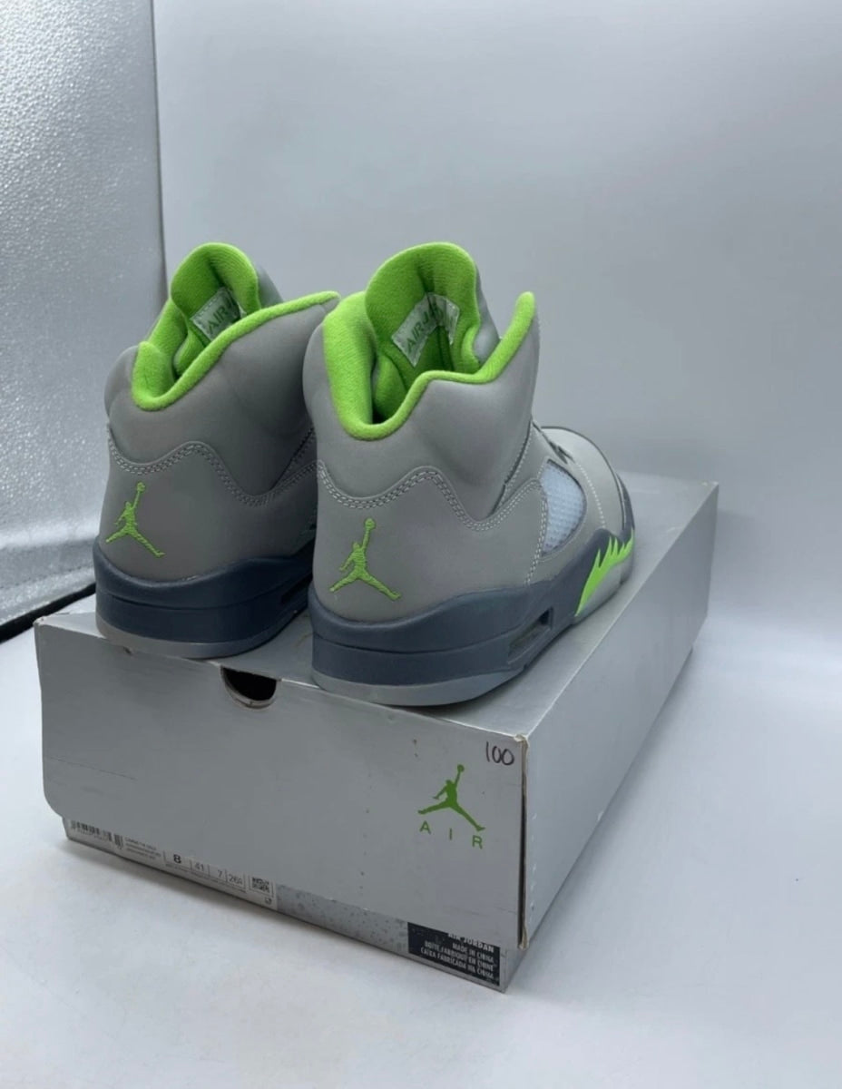 Jordan 5 Retro Green Bean (2022) 8 (Lightly Worn Pre-Owned)JordanSilver/Green Bean-Flint Grey - Image 5