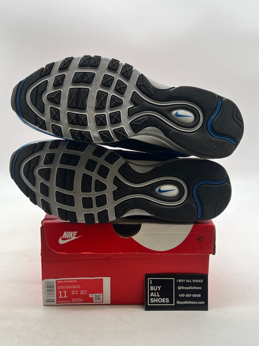 Nike Air Max 97 Black Blue Nebula 11 (Lightly Worn Pre-Owned) - Image 8