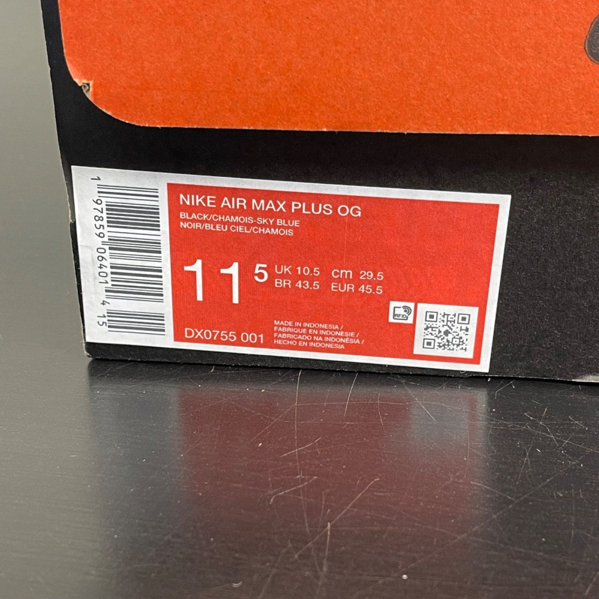 Nike Air Max Plus OG Hyper Blue 11.5 (Moderately Worn Pre-Owned)NikeBlack/Chamois/Sky Blue/Hyper Blue - Image 7