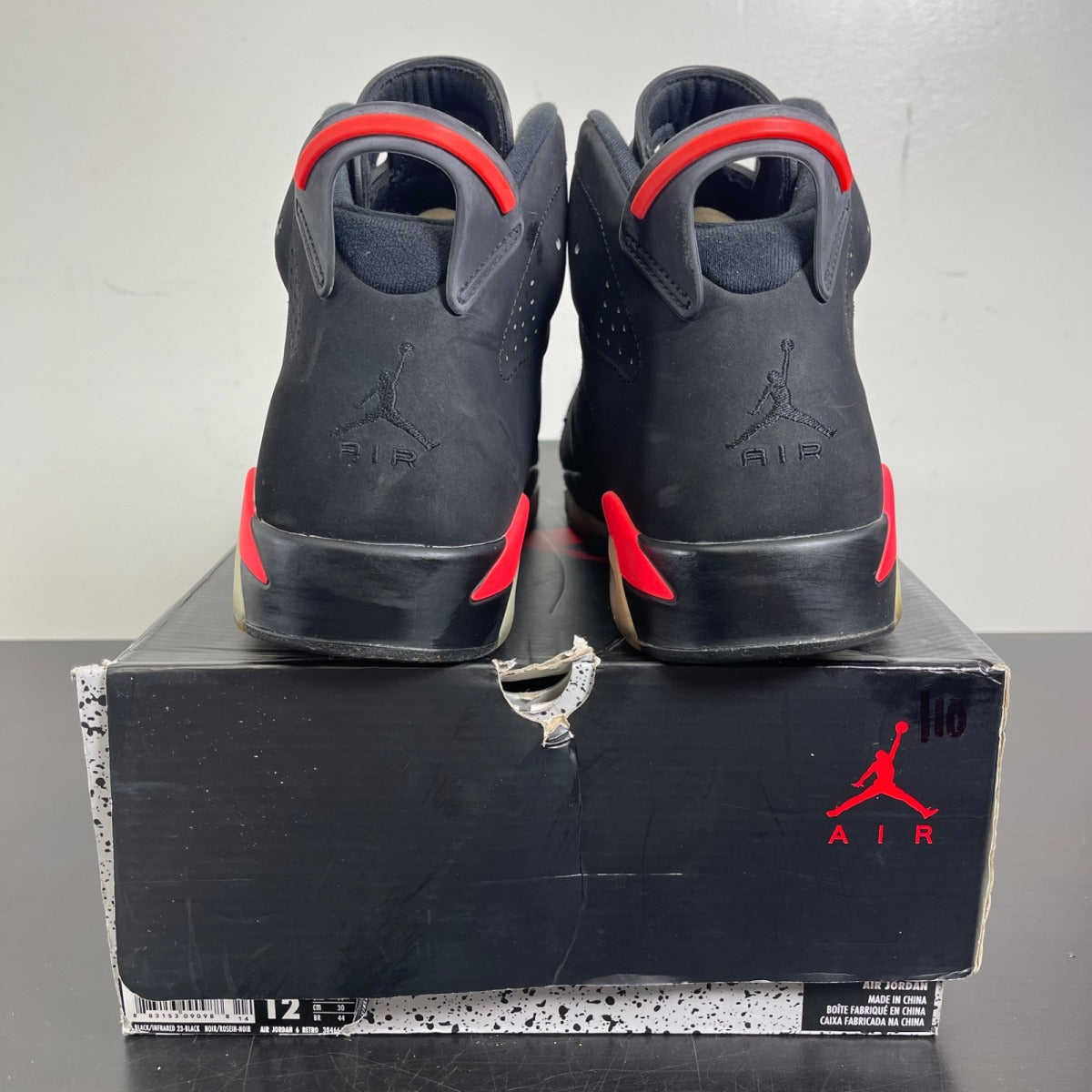 Jordan 6 Retro Infrared Black (2014) 12 (Moderately Worn Pre-Owned)JordanBlack/Infrared23-Black - Image 4