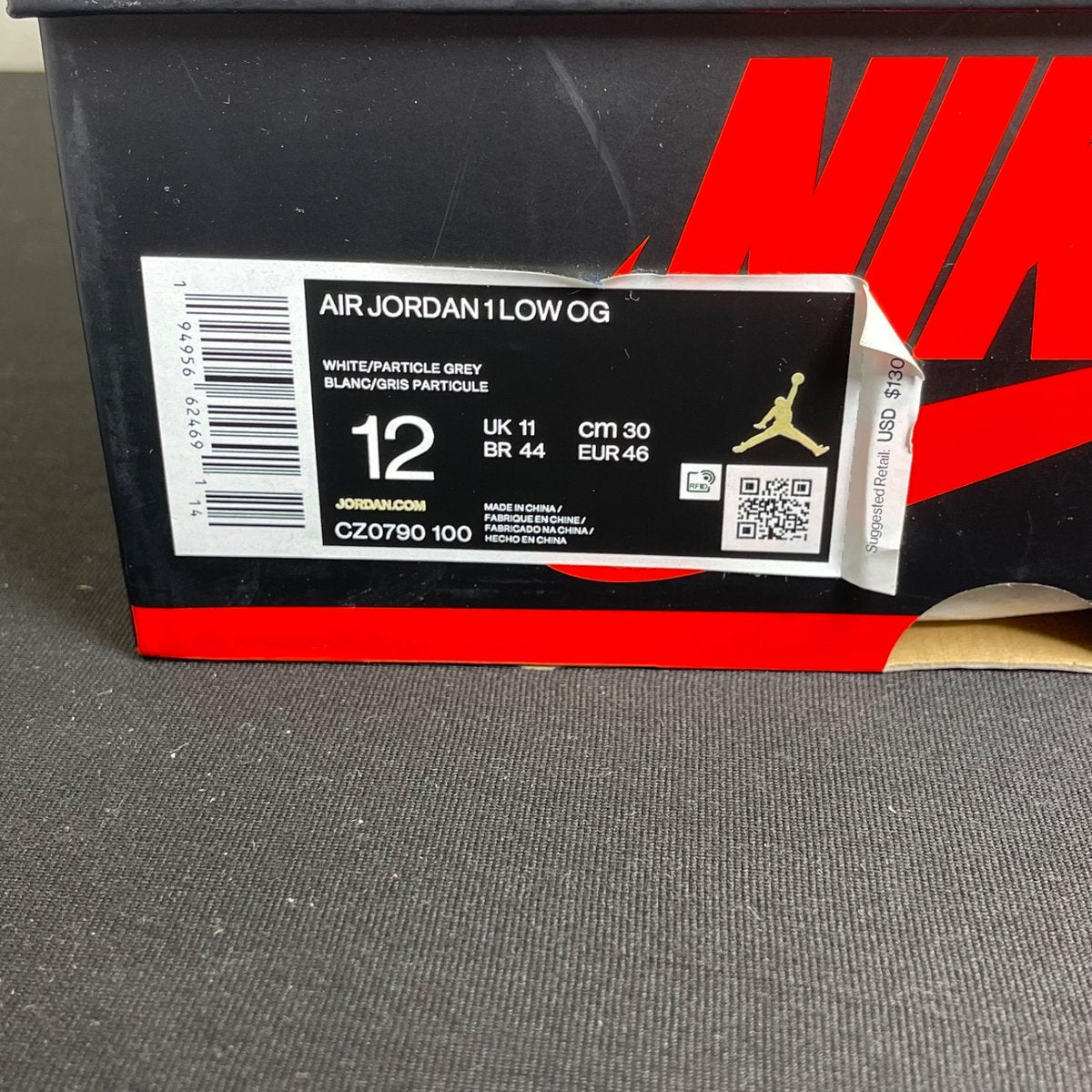 Jordan 1 Low OG Neutral Grey (2021/2024) (Size 12) - aux
