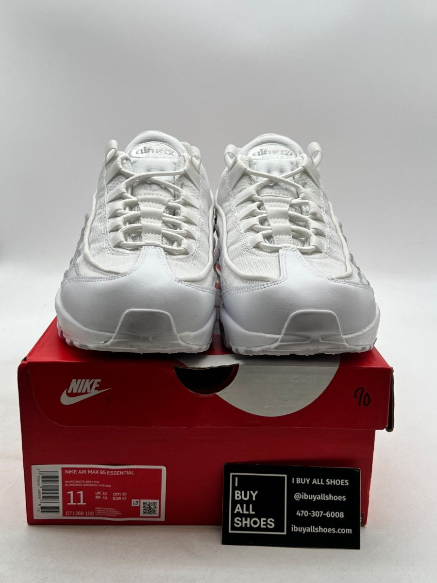 Nike Air Max 95 Essential White Grey Fog 11 (Lightly Worn Pre-Owned) - Image 2
