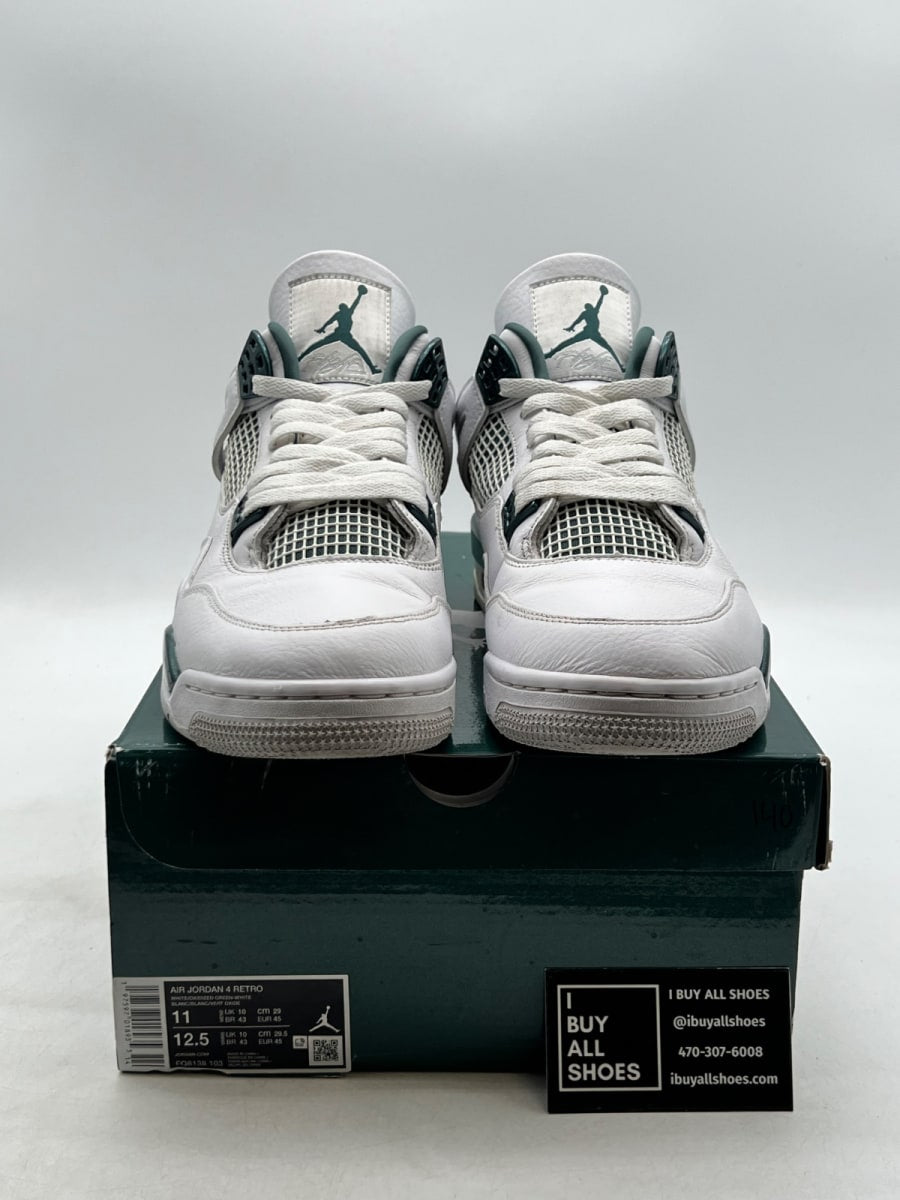 Jordan 4 Retro Oxidized Green 11 (Lightly Worn Pre-Owned) - Image 2